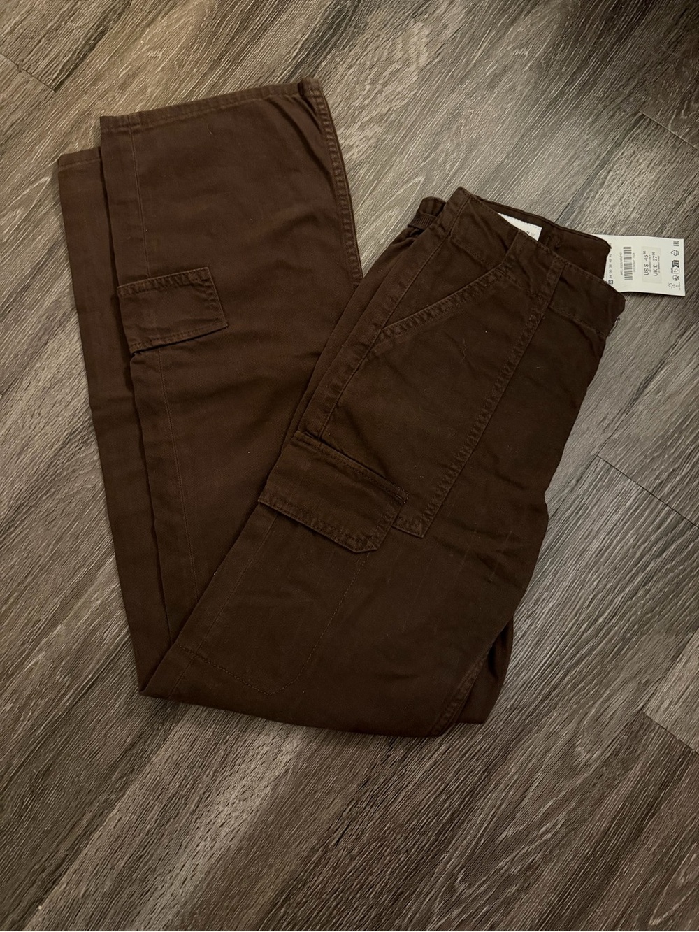 Zara Cargo Pants in Dark Brown - Picture 2 of 4